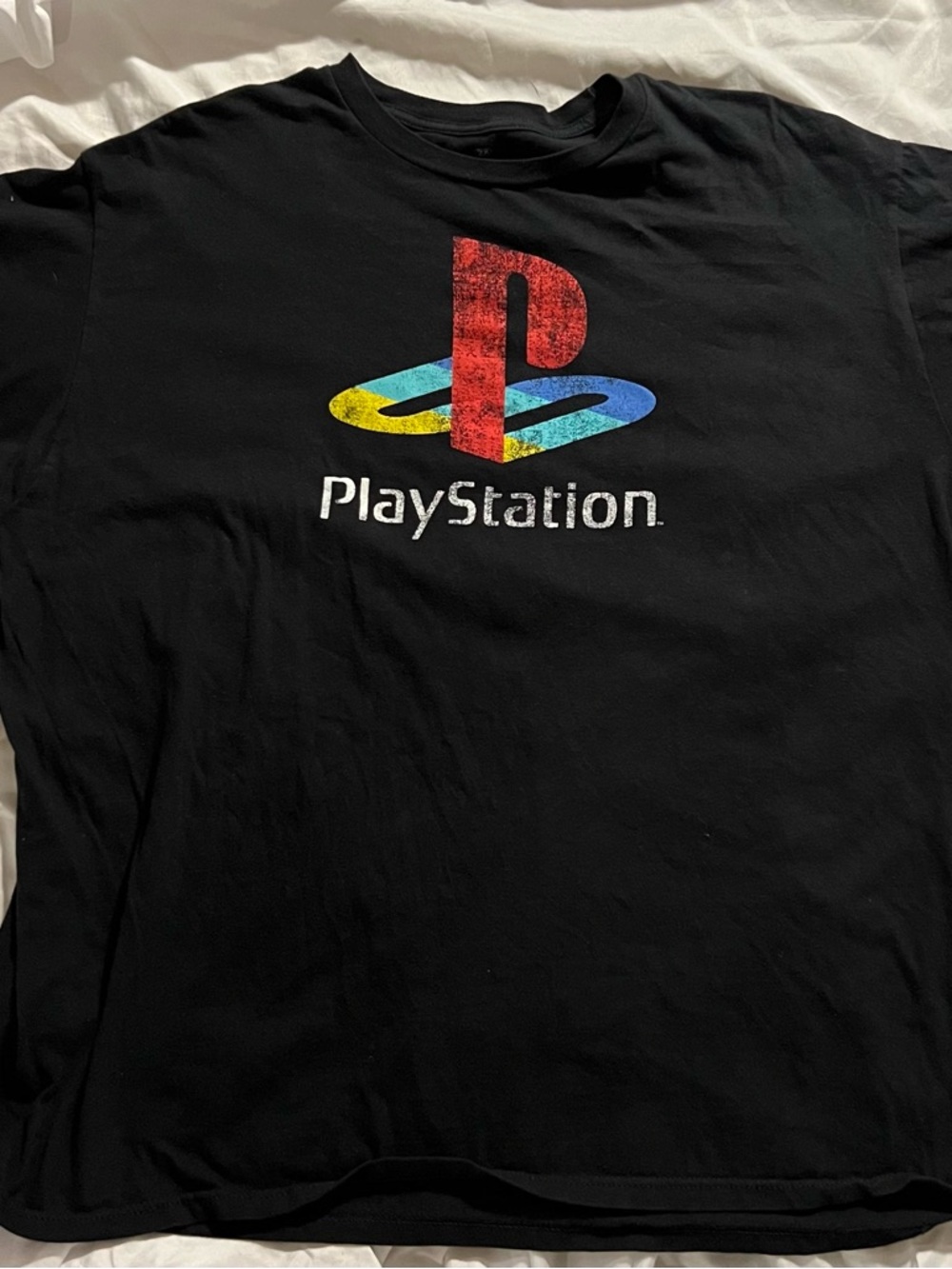 Black PlayStation Short Sleeve Tee with  PlayStation Logo Men’s 2X